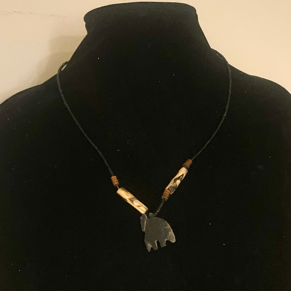 Handmade wooden necklace